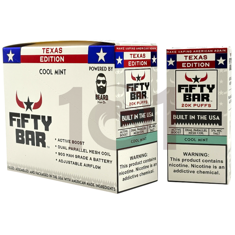 FIFTY BAR SALT NICOTINE 20000 5% TEXAS EDITION - CAFE MOCHA