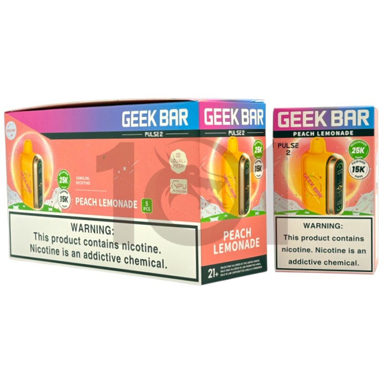 GEEK BAR PULSE 2 25000 5% - PEACH LEMONADE