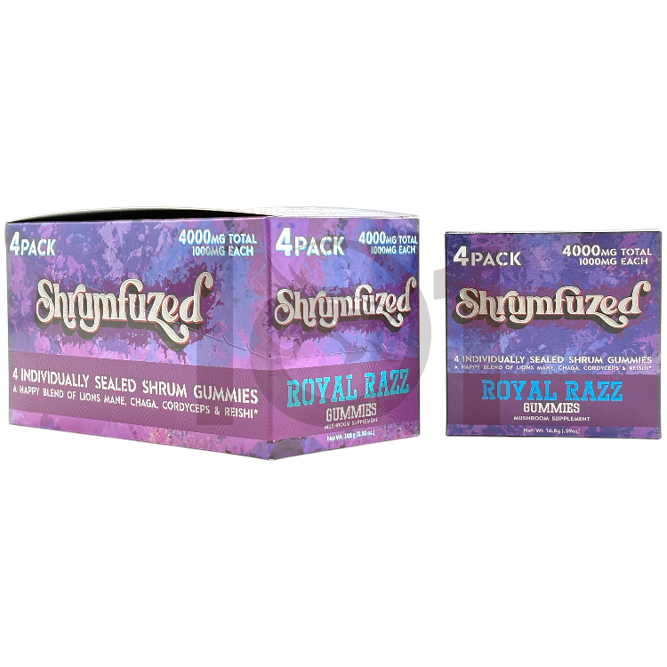 SHRUMFUZED MUSHROOM GUMMY 1000MG 4CT PK - ROYAL RAZZ