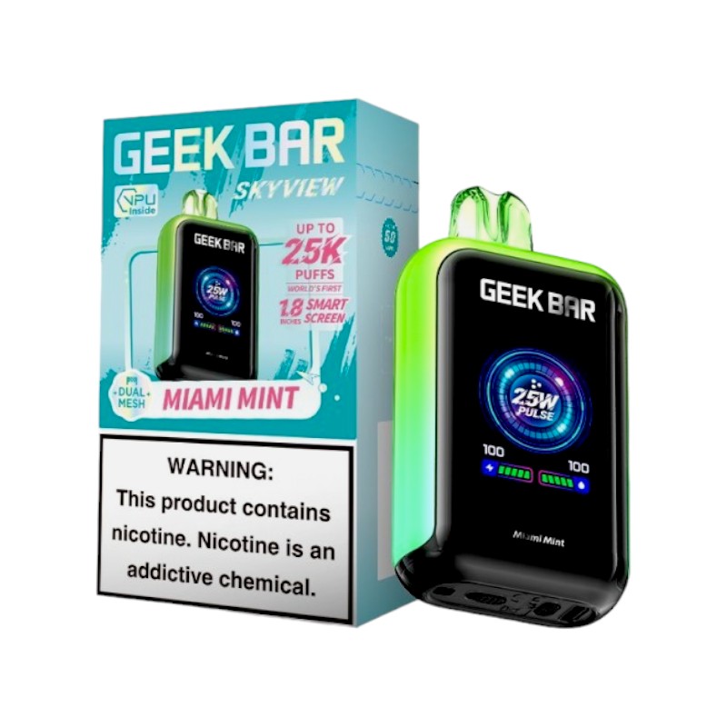 GEEK BAR SKYVIEW 25000 5% - MIAMI MINT