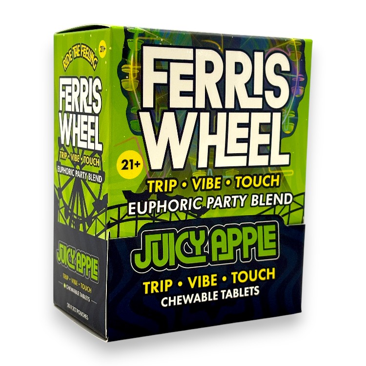 FERRIS WHEEL - KAVA - EXTRACT TABLET - 2CT/PK - 20PK/BX - EUPHORIC PARTY BLEND - JUICY APPLE