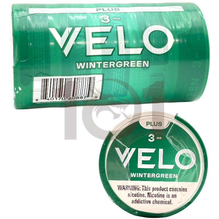 VELO PLUS NICOTINE POUCHES 20CT PK 3MG - WINTERGREEN