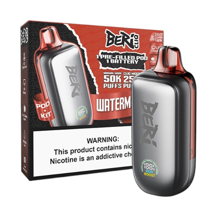 BERI CLIQ 50000 POD DEVICE 5% - WATERMELON ICE