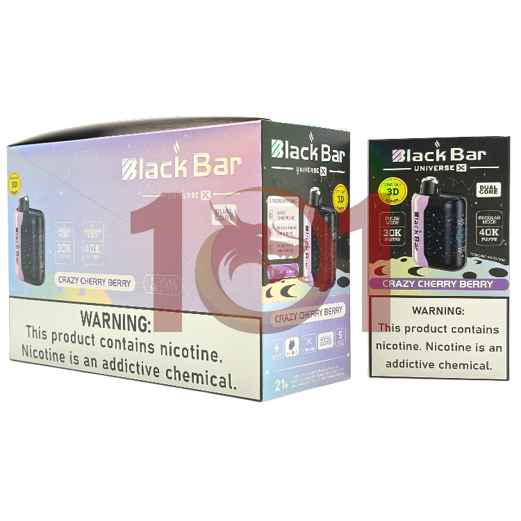 BLACK BAR UNIVERSE X 40000 5% - CRAZY CHERRY BERRY
