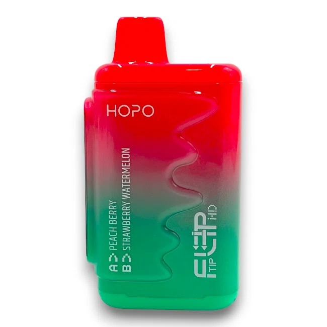 HOPO FLIP TIP 16000 DUAL FLAVORS 5% - PEACH BERRY/STRAWBERRY WATERMELON