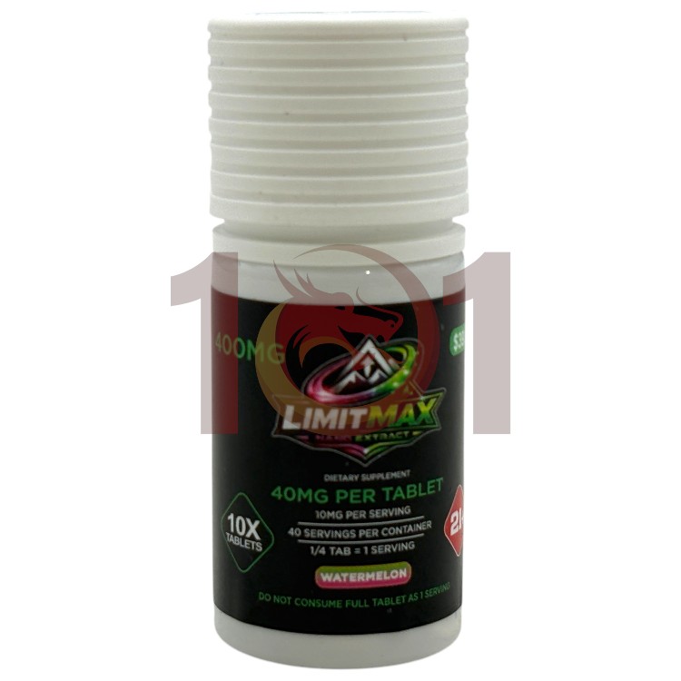 LIMITMAX SP 10/$39.99 KRATOM EXTRACT TABLET 40MG 10CT JAR - WATERMELON