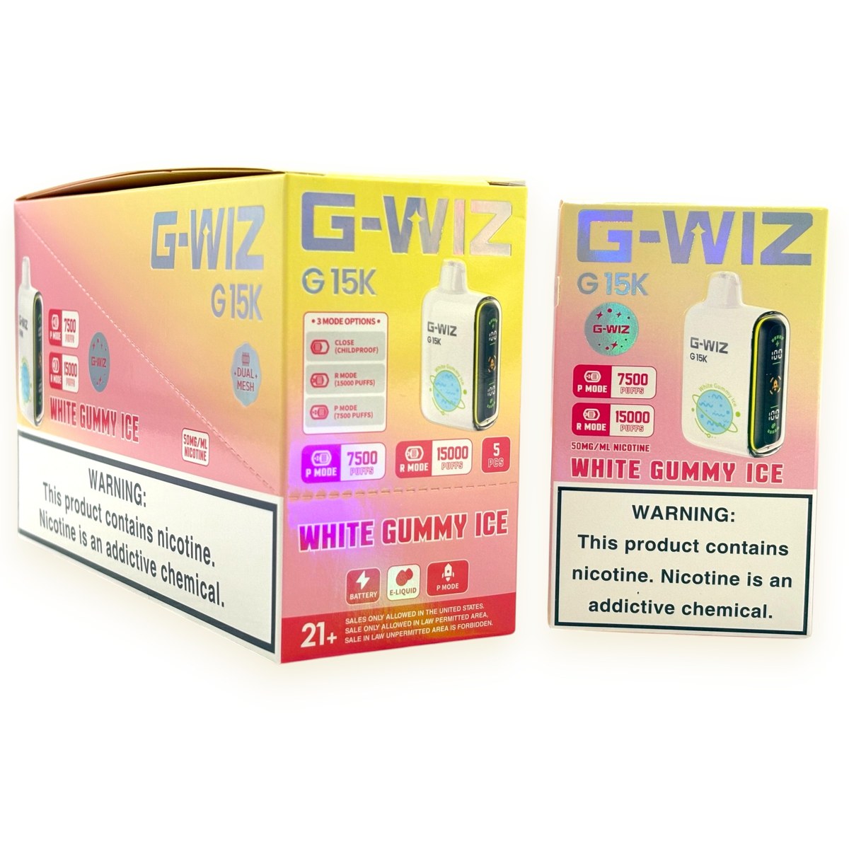 G-WIZ G15000 5% - WHITE GUMMY ICE