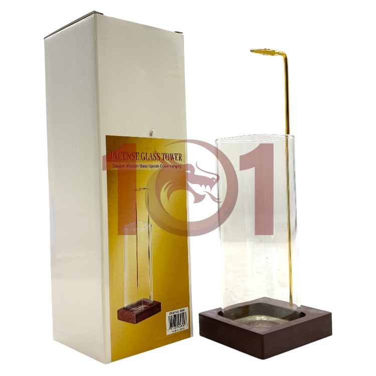 NBC GLASS INCENSE HOLDER (IBG4) - UPSIDE DOWN HANGING TOWER