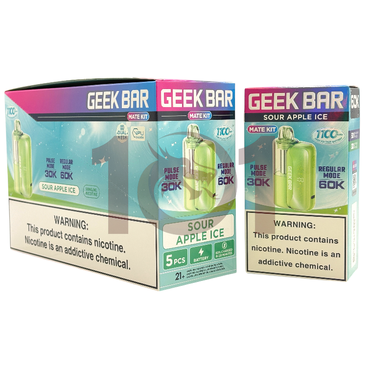GEEK BAR MATE KIT 60000 POD DEVICE 5% - SOUR APPLE ICE