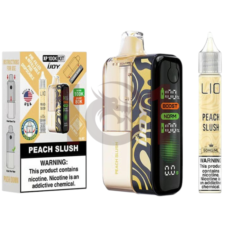 IJOY XP100K  (W/E-LIQUID BOTTLE) POD DEVICE 5% - PEACH SLUSH