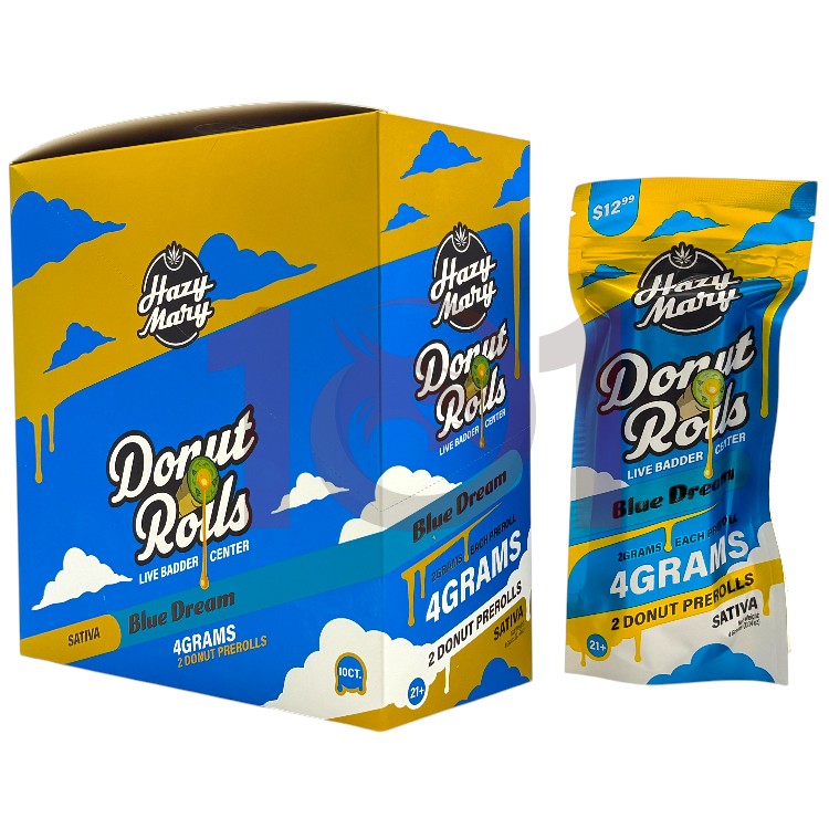 HAZY MARY DONUT ROLLS PREROLL SP 2CT/$12.99 2GM 2CT PK SATIVA - BLUE DREAM