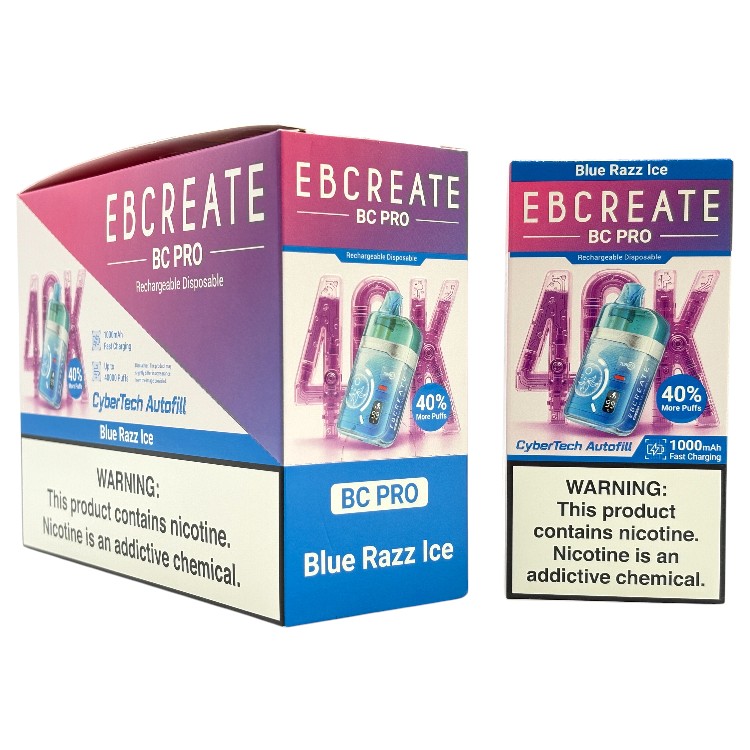 EBCREATE BC PRO 40000 5% - BLUE RAZZ ICE