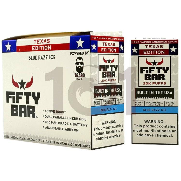 FIFTY BAR SALT NICOTINE 20000 5% MIDNIGHT SERIES - SOUR STRAWBERRY MELON