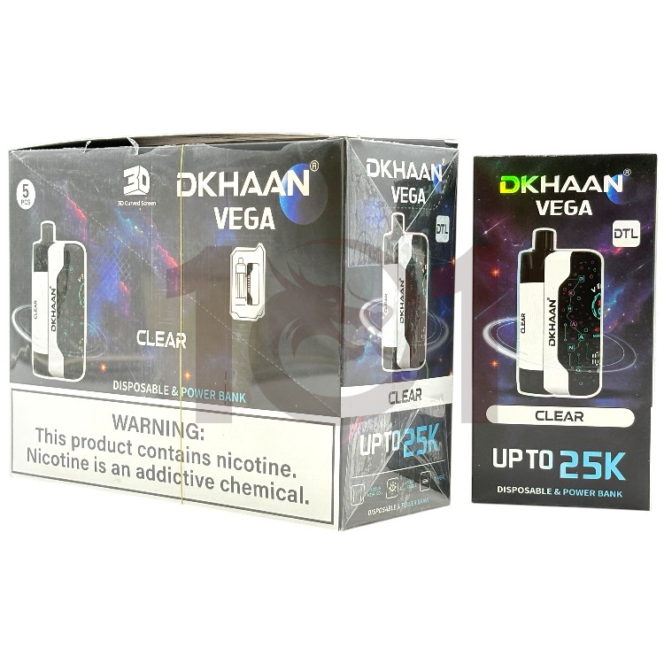 DKHAAN VEGA 25000 DTL POD DEVICE 3% - CLEAR