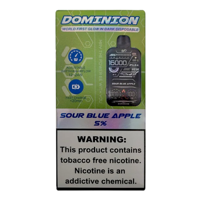 EVO DOMINION 16000 5% - SOUR BLUE APPLE