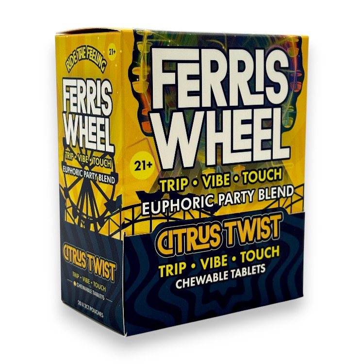FERRIS WHEEL - KAVA - EXTRACT TABLET - 2CT/PK - 20PK/BX - EUPHORIC PARTY BLEND - CITRUS TWIST