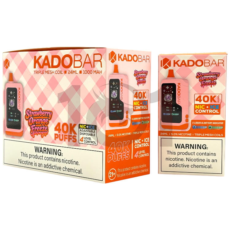 KADO BAR NIC+ICE 40000 5% - STRAWBERRY ORANGE FREEZE