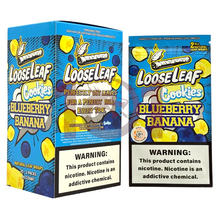 LOOSE LEAF LT TOB LEAF 2CT PK - COOKIES BLUEBERRY BANANA