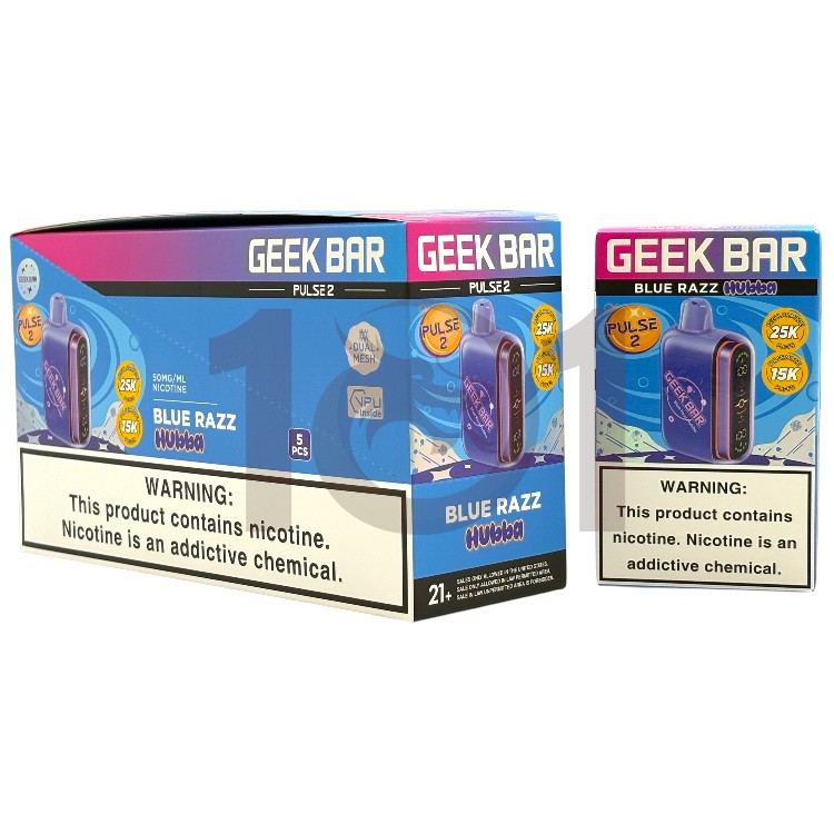 GEEK BAR PULSE 2 25000 5% - BLUE RAZZ HUBBA