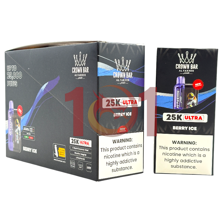 AL FAKHER CROWN BAR ULTRA 25000  0.5% - BERRY ICE