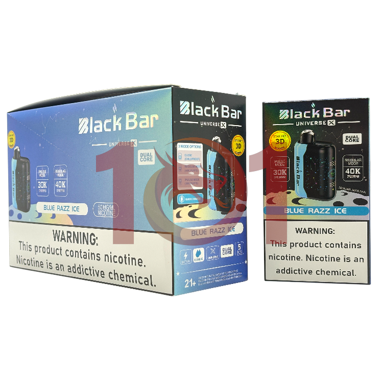 BLACK BAR UNIVERSE X 40000 5% - BLUE RAZZ ICE