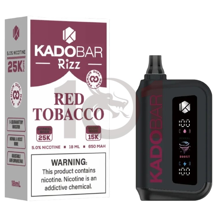 KADO BAR RIZZ 25000 5% - RED TOBACCO
