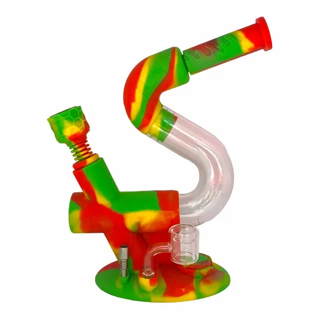 OOZE SWERVE WATERPIPE - GREEN RED