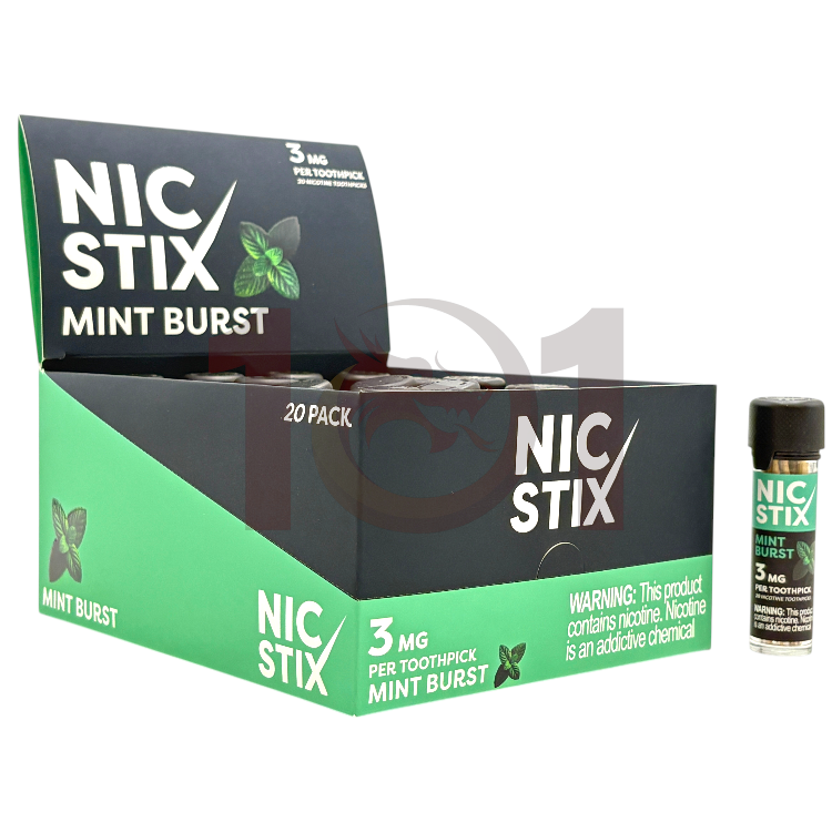 NIC STIX TOOTHPICK 3MG 20CT PK - MINT BURST