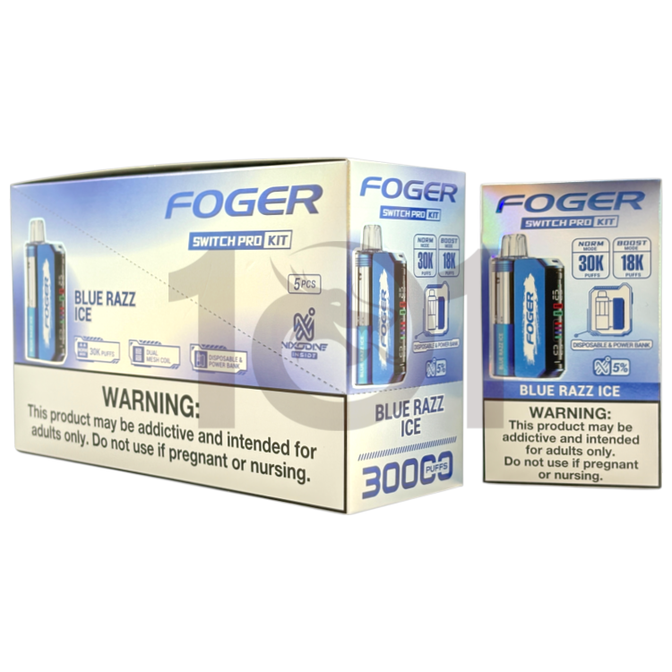 FOGER NIXODINE SWITCH PRO 30000 POD DEVICE 5% - BLUE RAZZ ICE