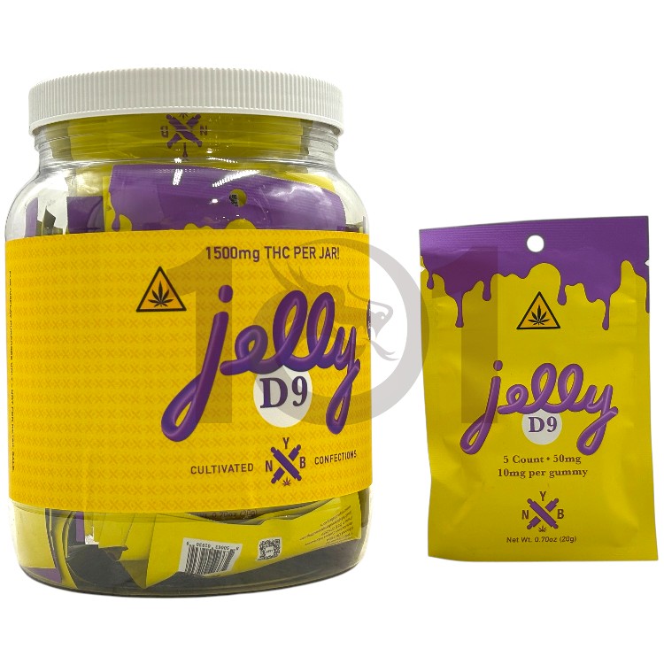 JELLY MIXED FRUIT D9+THC GUMMY 10MG 5CT PK